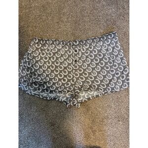 PINK Victoria's Secret Pajama Shorts Womens XXL Grey Laurel Wreath Excellent PJs